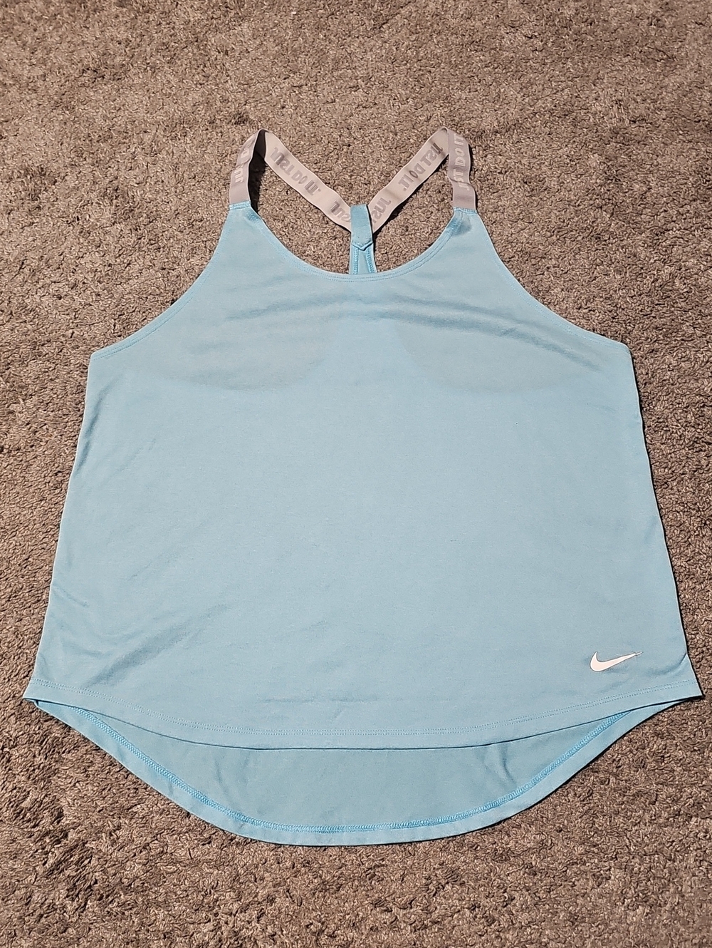 Nike Dri-Fit Womens Blue Just Do It Tank Top Size L